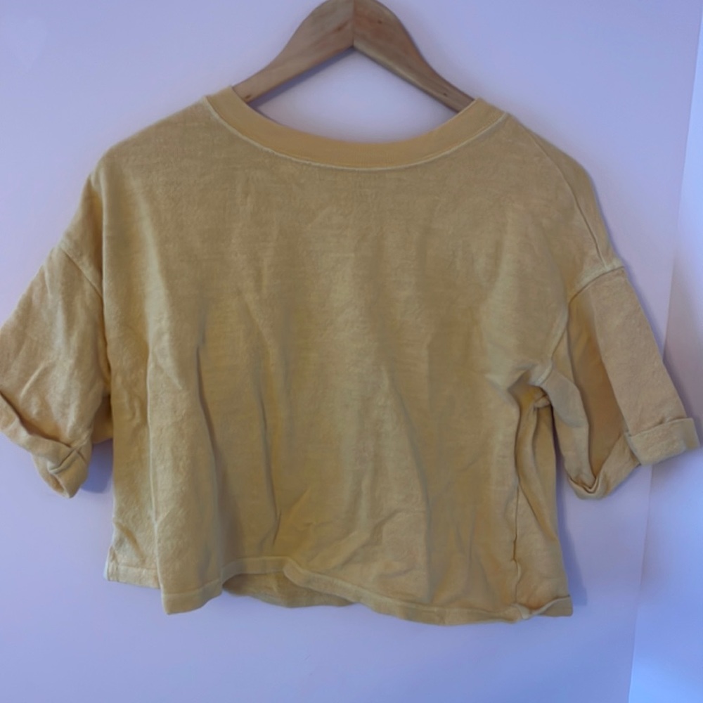 Old Navy yellow t shirt, terrycloth, xs, no stains or tears